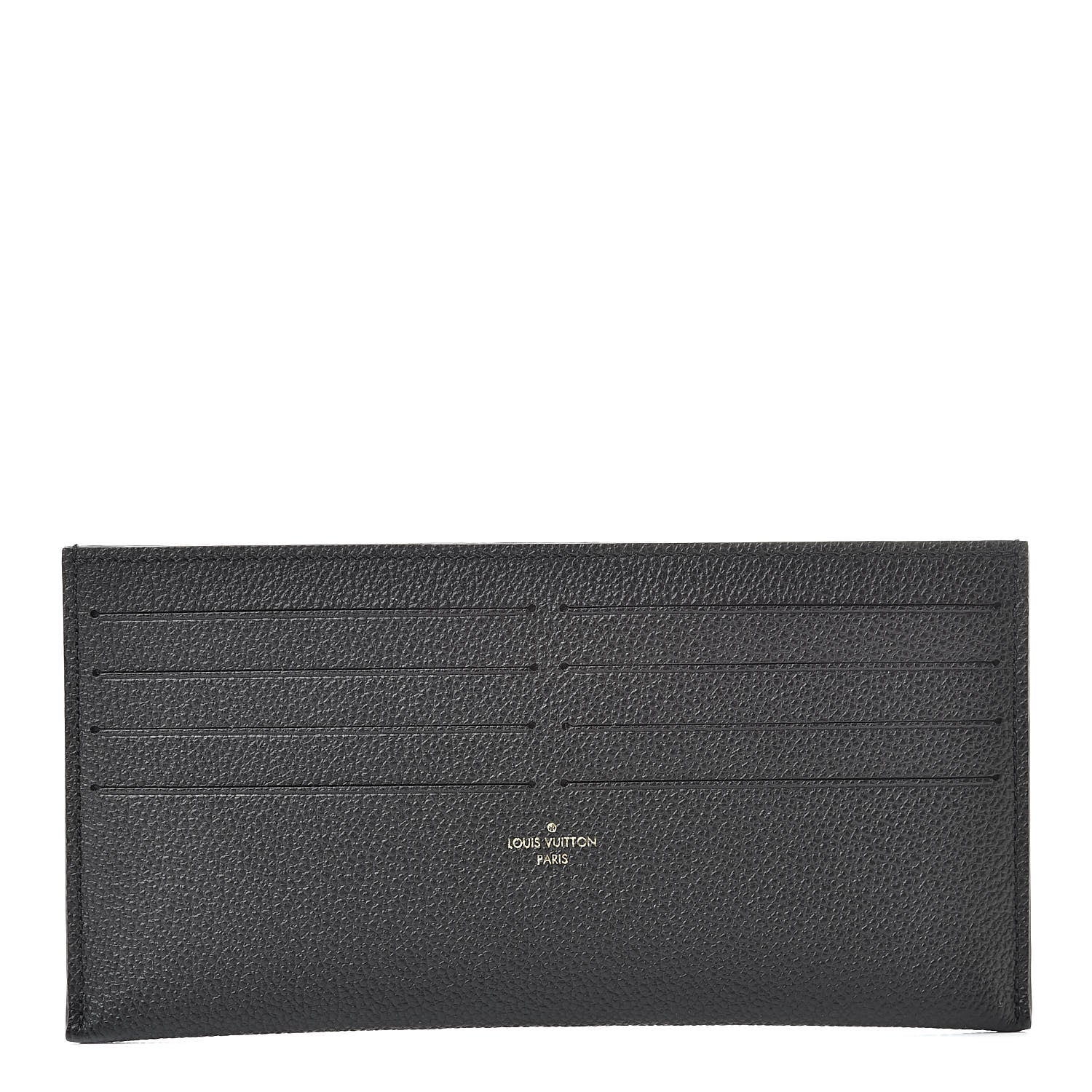 Louis Vuitton Calfskin Felicie Chain Wallet Card Holder Insert Black 1 of 6