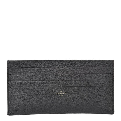 Louis Vuitton Calfskin Felicie Chain Wallet Card Holder Insert Black 1 of 6