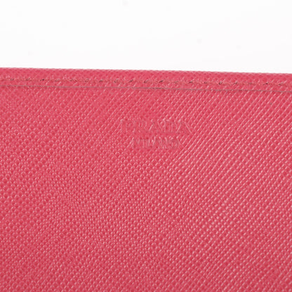 Prada Saffiano Metal Large Chain Wallet Peonia 6 of 12