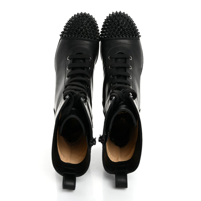 Christian Louboutin Calfskin Spikes TS Croc Flat Boots 39 Black 2 of 13