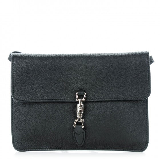 Gucci Grand Prix Calfskin Jackie Convertible Shoulder Bag Black 1 of 7