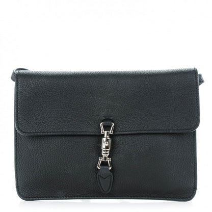 Gucci Grand Prix Calfskin Jackie Convertible Shoulder Bag Black 1 of 7