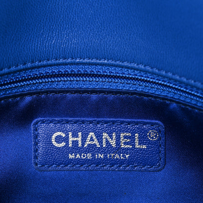 Chanel Lambskin Quilted Medium CC Crossing Flap Blue 5 of 9