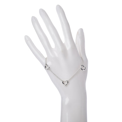 Tiffany Sterling Silver Elsa Peretti Open Heart Bracelet 2 of 4