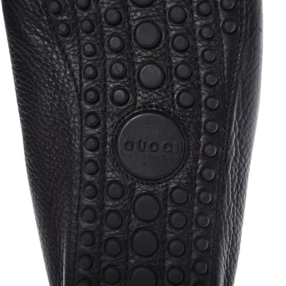 Gucci Calfskin Mens Horsebit Web Driver Loafers 10 Black 6 of 10