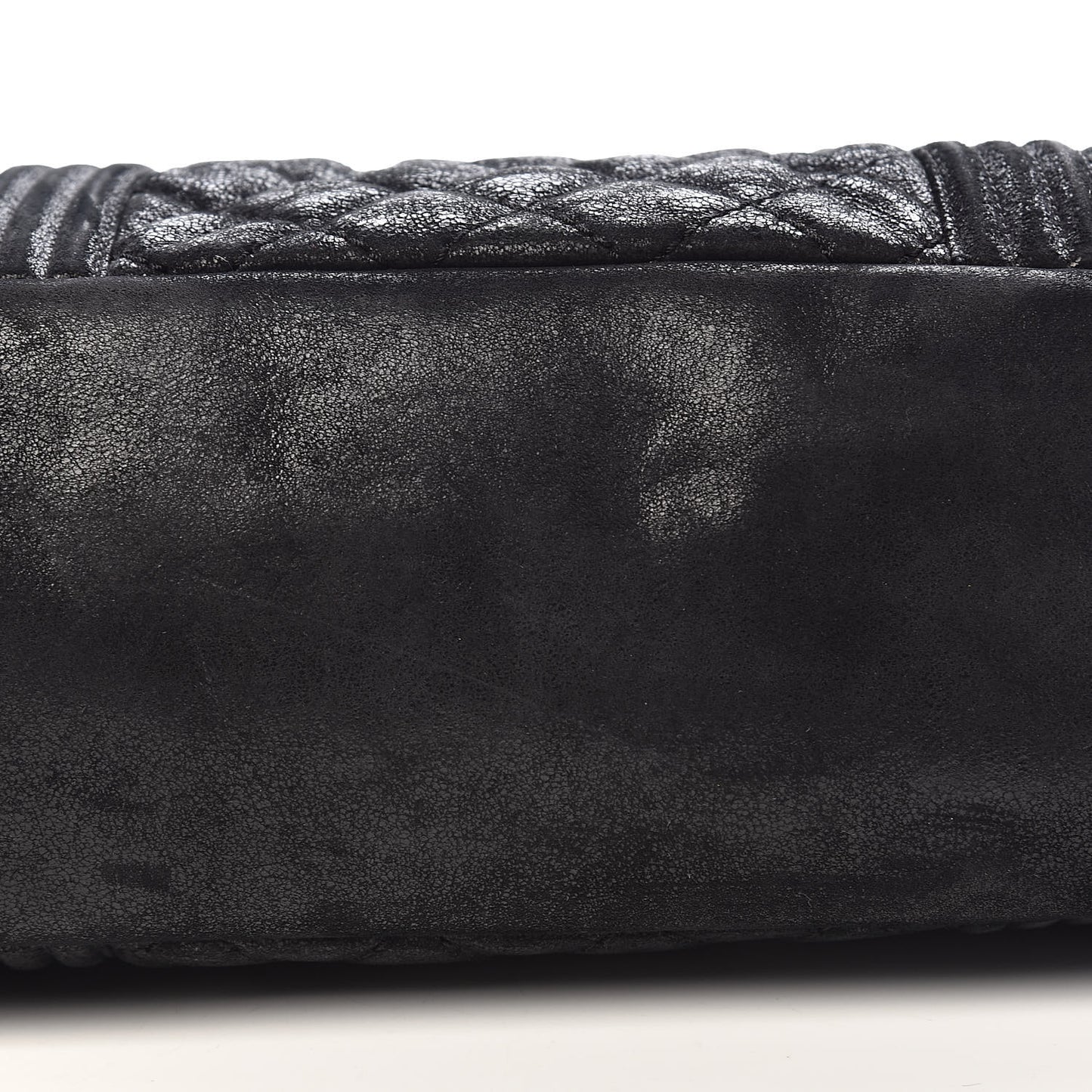 Goatskin Quilted Large Gentle Boy Shopping Tote Black