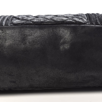 Chanel Goatskin Quilted Large Gentle Boy Shopping Tote Black 11 of 12