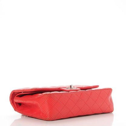 Chanel Lambskin Perforated Medium Double Flap Red 5 of 13