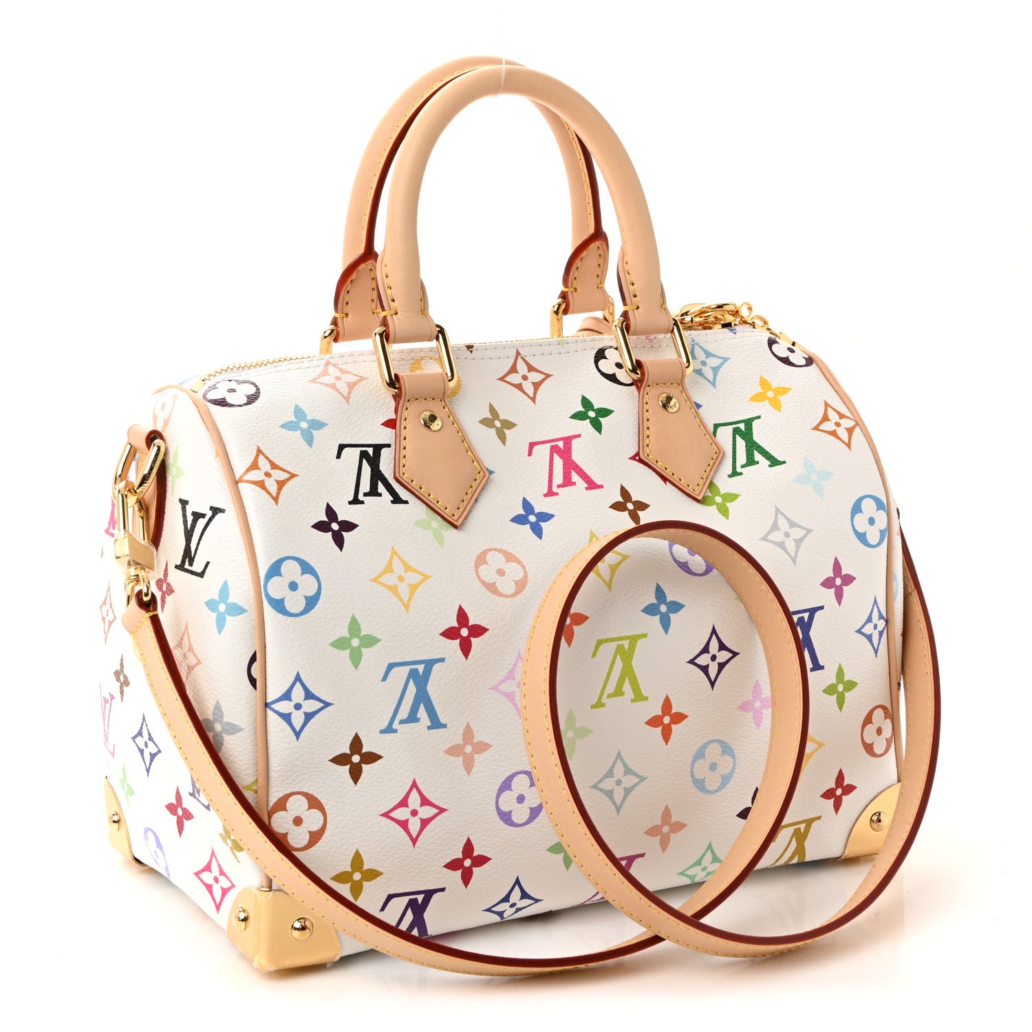 Louis Vuitton LV X TM Monogram Multicolor Speedy Bandouliere 25 White 3 of 9