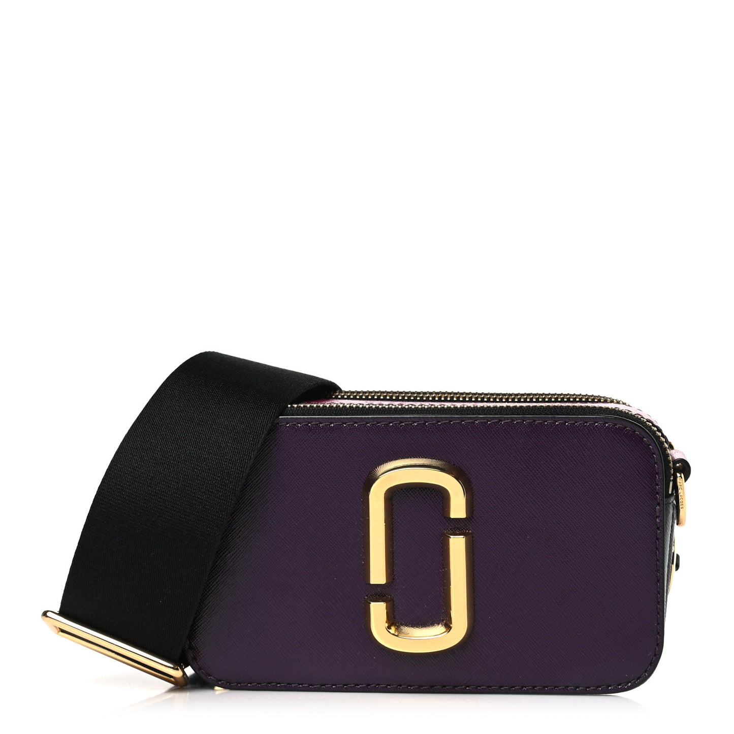 Saffino Small Stud Snapshot Camera Bag Purple Gold