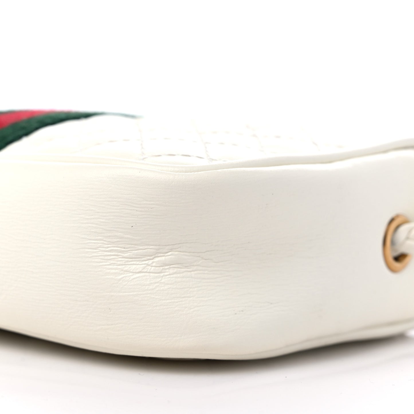 Calfskin Web Trapuntata Mini Shoulder Bag Off White