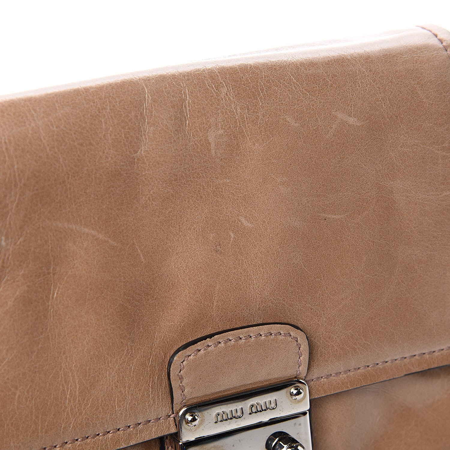 Miu Miu Vitello Shine Crossbody Cipria 11 of 11