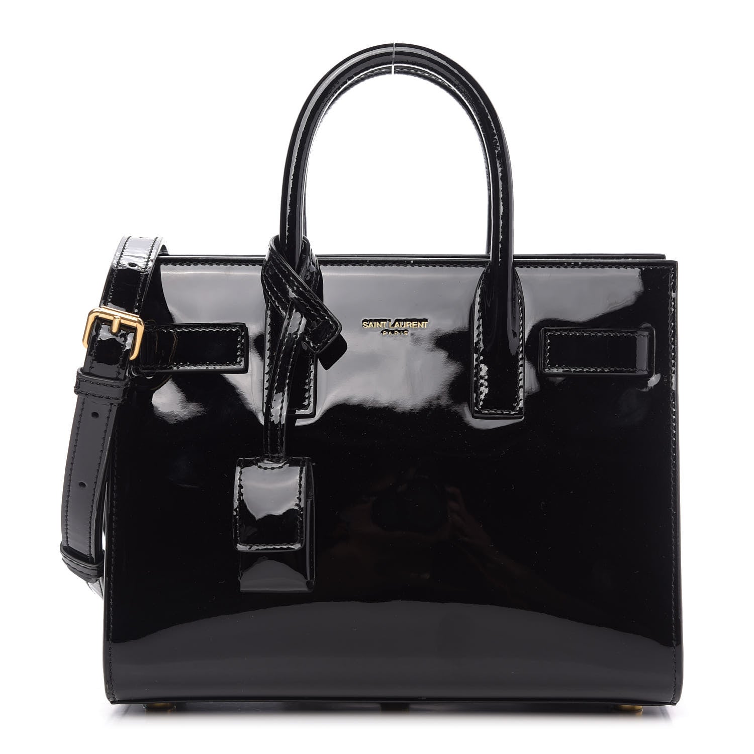 Saint Laurent Vernice Diamond Calfskin Nano Sac de Jour Black 1 of 6