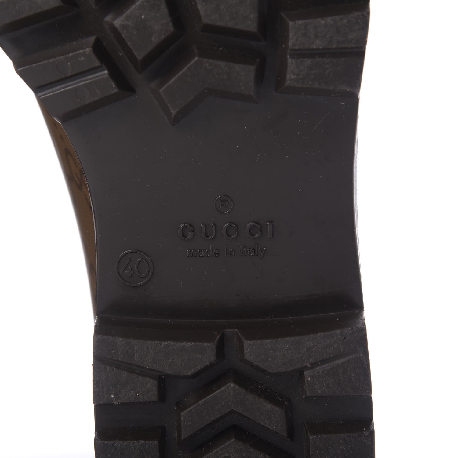 Gucci Rubber Monogram Edinburg Rain Boots 40 Transparent Cocoa 8 of 8