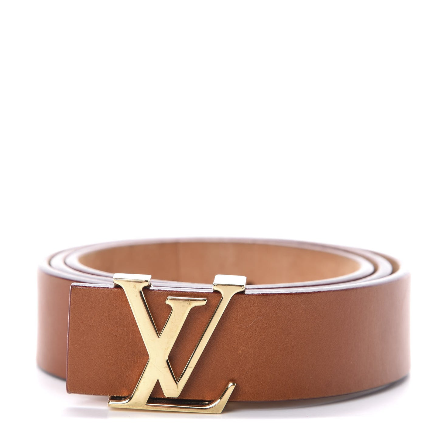 Calfskin 30mm LV Initiales Belt 80 32 Brown