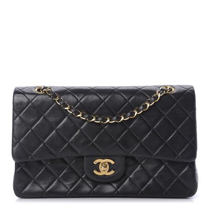 Chanel Lambskin Quilted Medium Double Flap Black 1 of 11