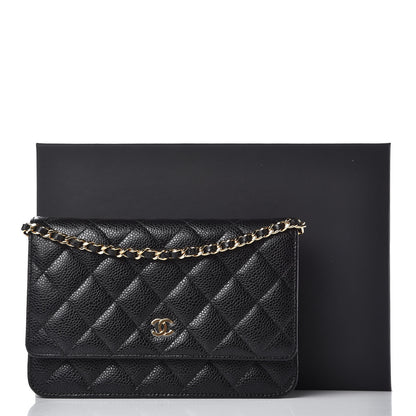 Chanel Caviar Quilted Wallet On Chain WOC Black 9 of 9
