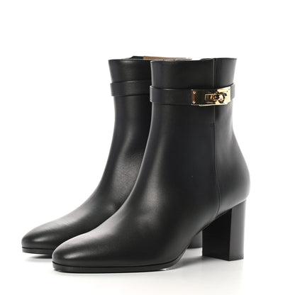 Hermes Calfskin Saint Germain Ankle Boots 37 Black 3 of 9
