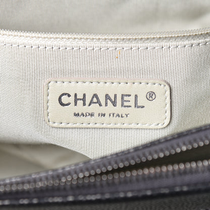 Chanel Metallic Caviar Quilted CC Tote Dark Silver 6 of 19