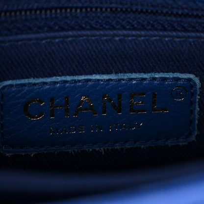 Chanel Caviar Chevron Quilted Mini Coco Handle Flap Blue 6 of 10