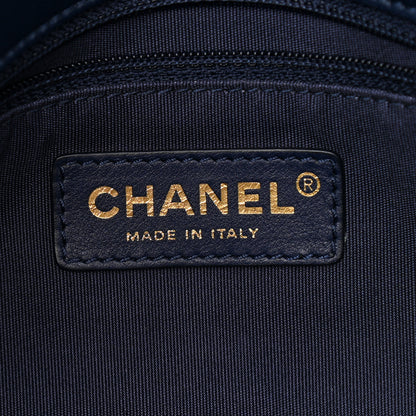 Chanel Lambskin Chevron Quilted Mini Chain Around Rectangular Flap Blue 6 of 10