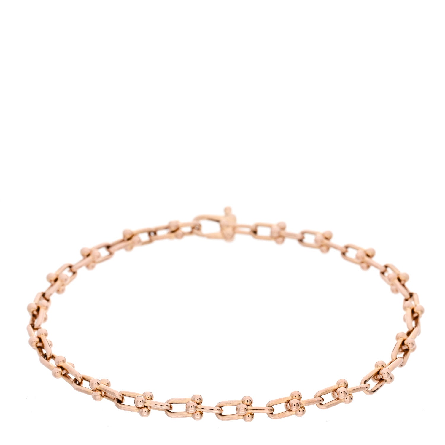 Tiffany 18K Rose Gold HardWear Micro Link Bracelet 1 of 4