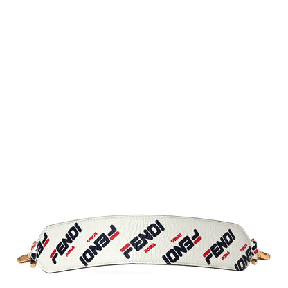 Fendi X FILA Calfskin Mania Mini Strap You White 1 of 6