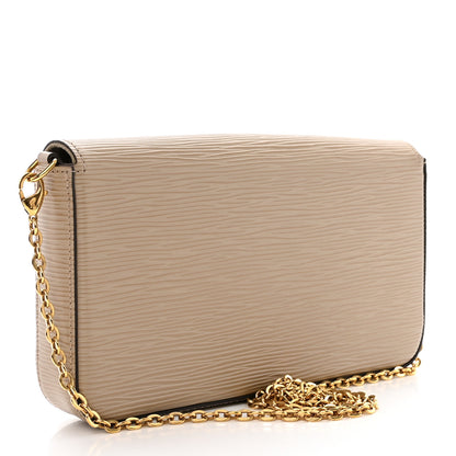 Louis Vuitton Epi Felicie Pochette Chain Wallet Galet 4 of 15