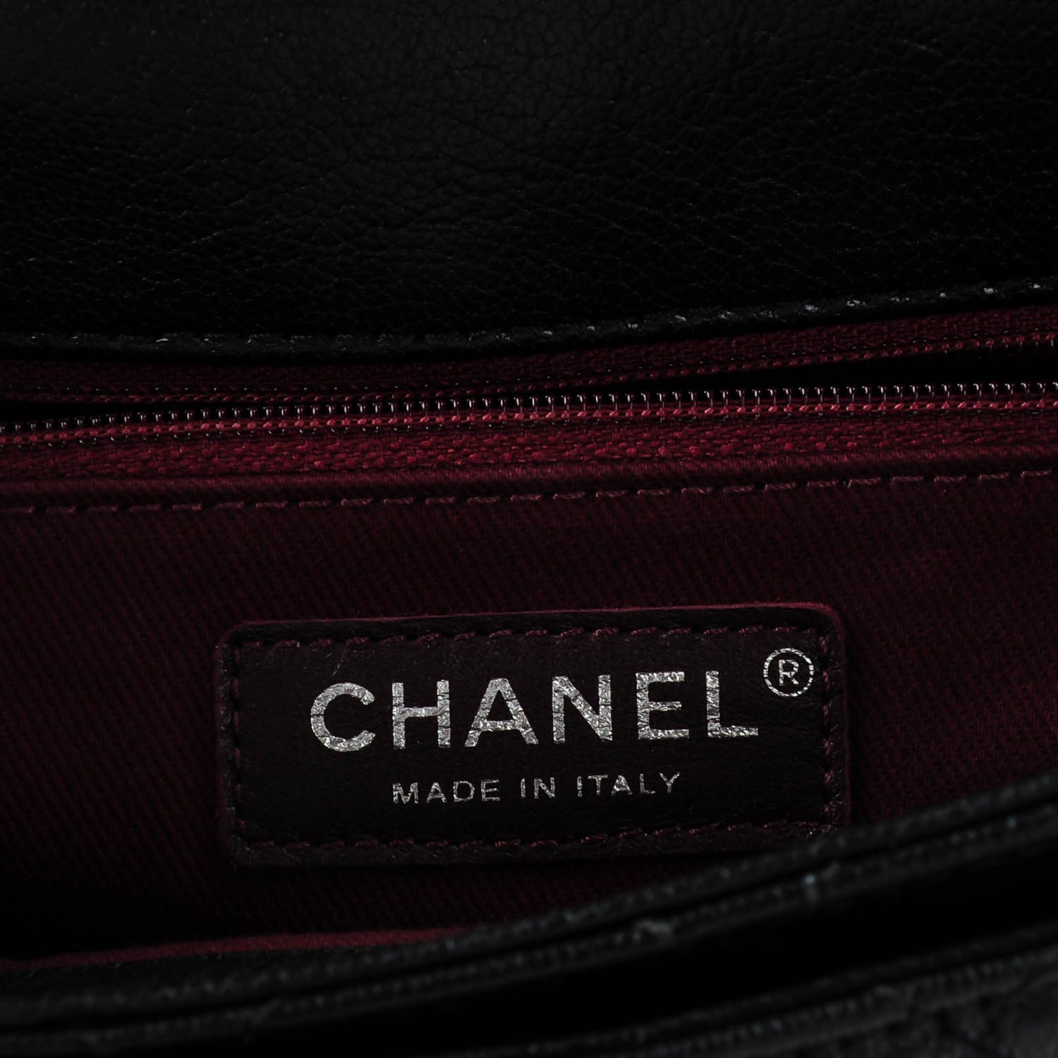 Chanel Shiny Goatskin Quilted Small Double Carry Waist Chain Flap Black 8 of 9
