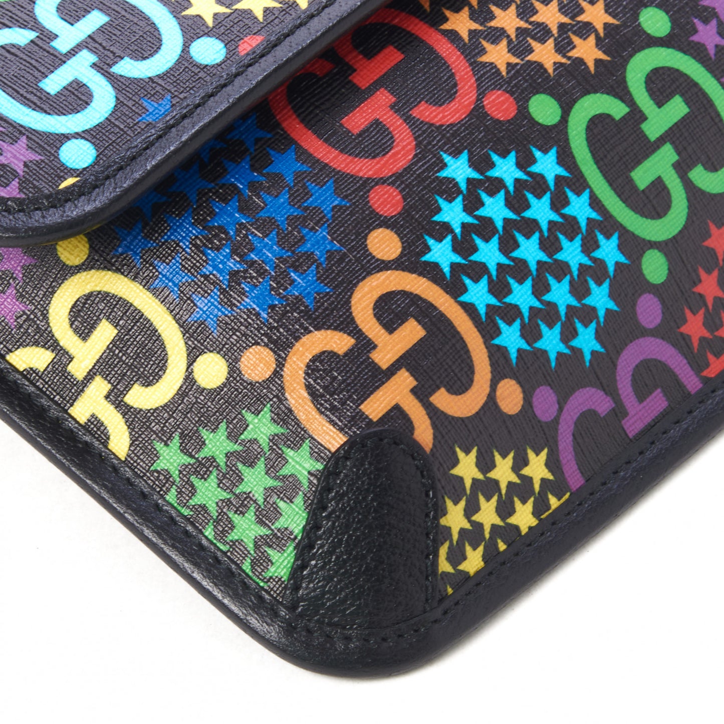 GG Supreme Monogram Psychedelic Slim Belt Bag Black