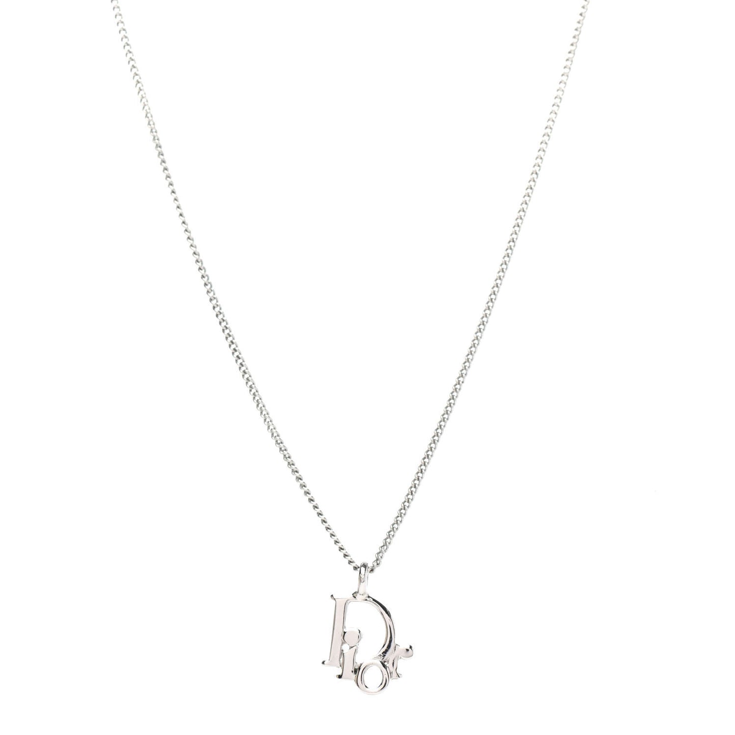 Metal Logo Necklace Silver