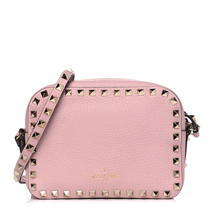 Valentino Garavani Pebbled Calfskin Rockstud Camera Crossbody Bag Cipria 1 of 6