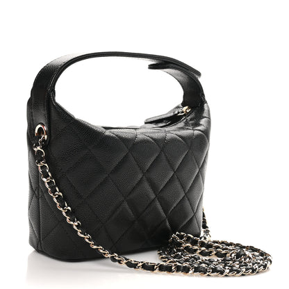 Chanel Caviar Quilted Hobo Clutch With Chain Black Clutch With Chain Black 3 of 10