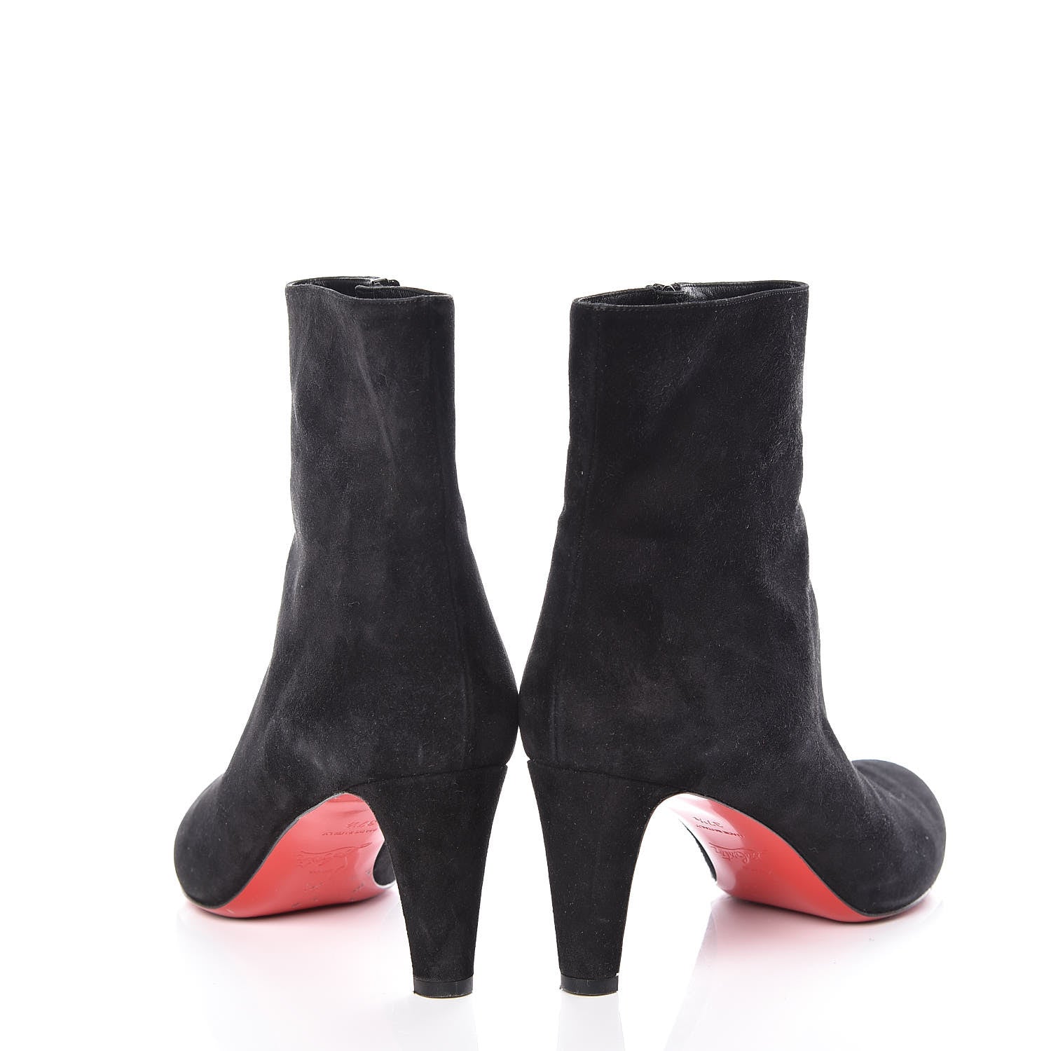 Christian Louboutin Suede Top 70 Ankle Boots 37.5 Black 5 of 14