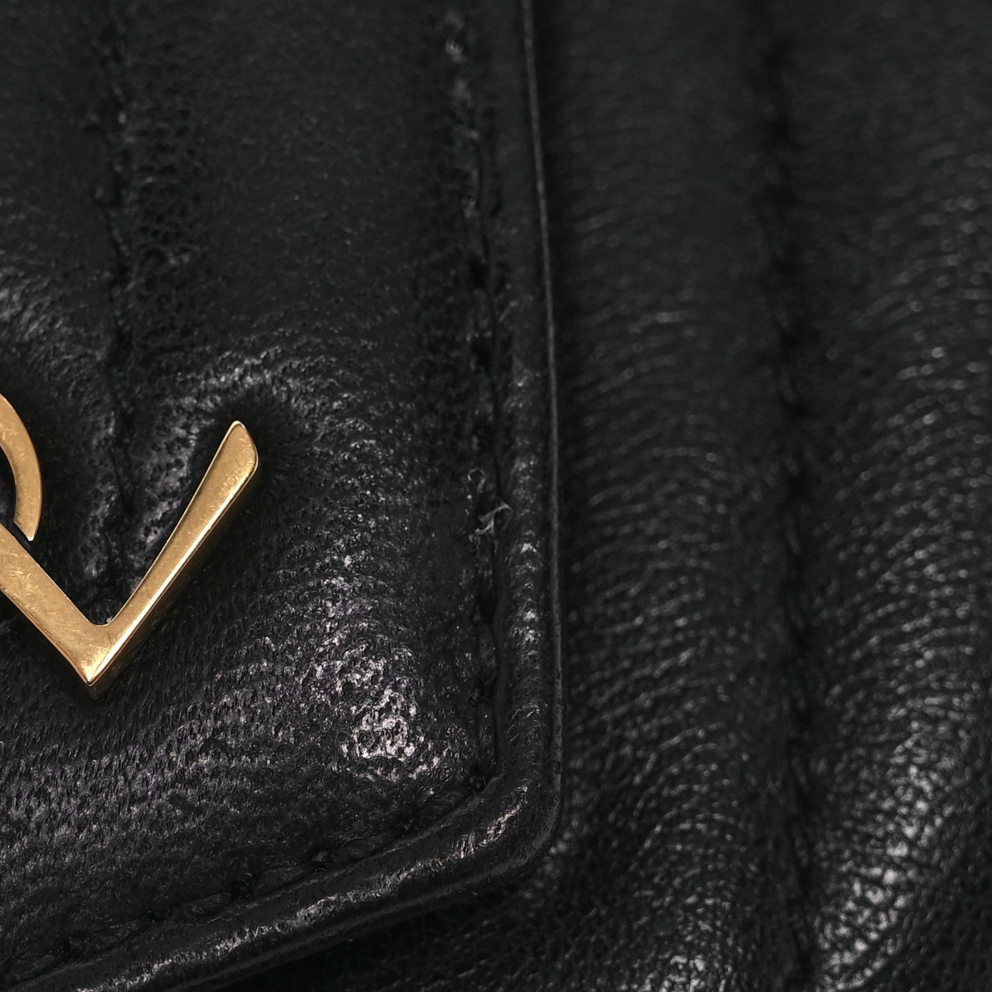 Lambskin Matelasse Monogram Joe Nano Bucket Bag Black