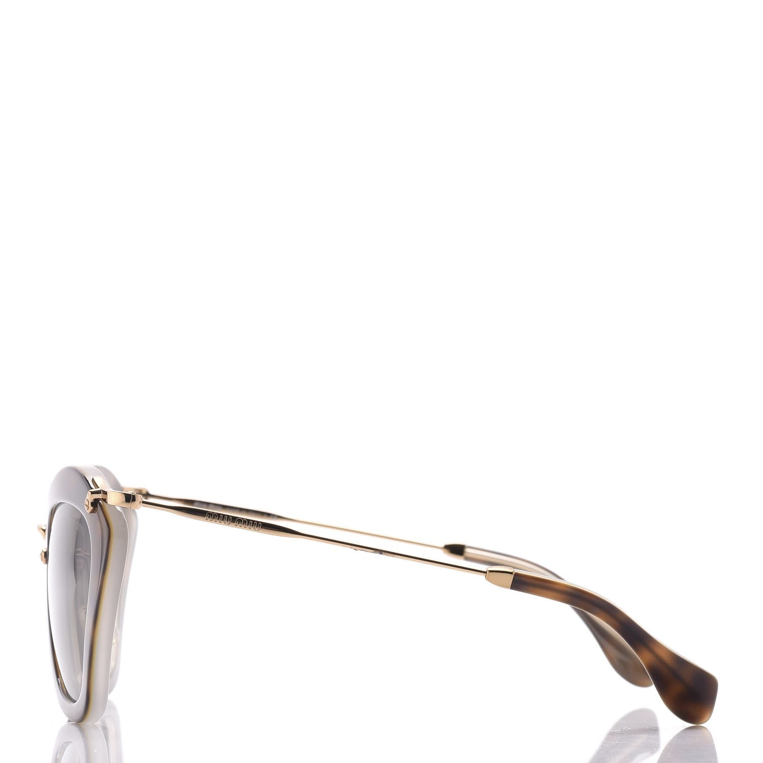 Miu Miu Cat Eye Sunglasses SMU10N Havana 3 of 8