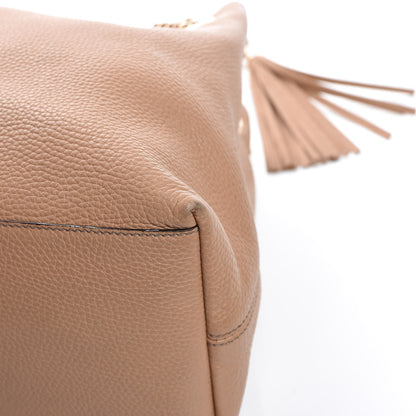 Gucci Pebbled Calfskin Medium Soho Chain Shoulder Bag Rose Beige 12 of 12