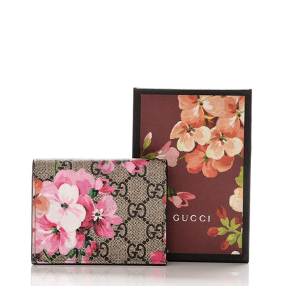 Gucci GG Supreme Monogram Blooms Card Case Beige Multicolor Dry Rose 8 of 8