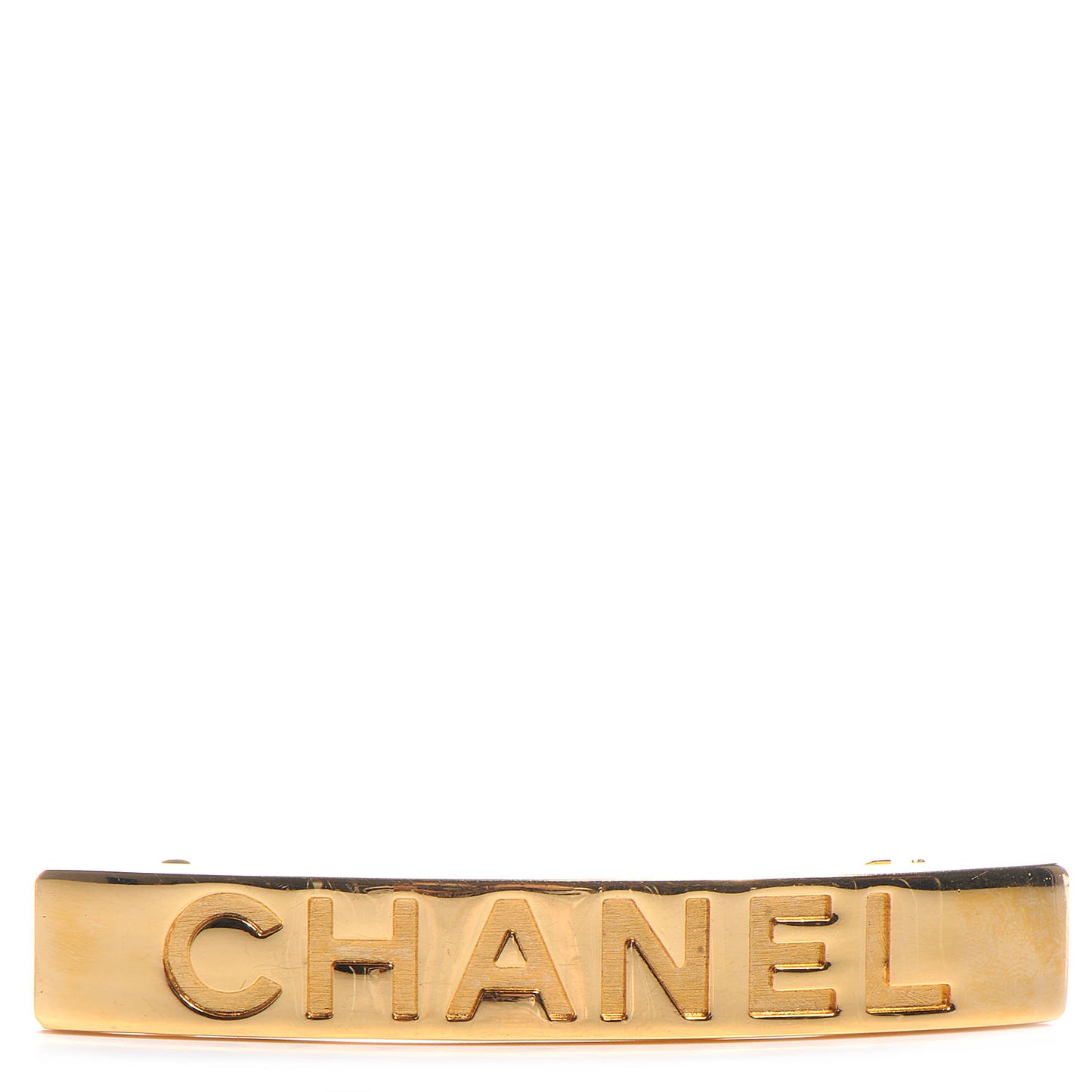 Logo Hair Clip Barrette Gold