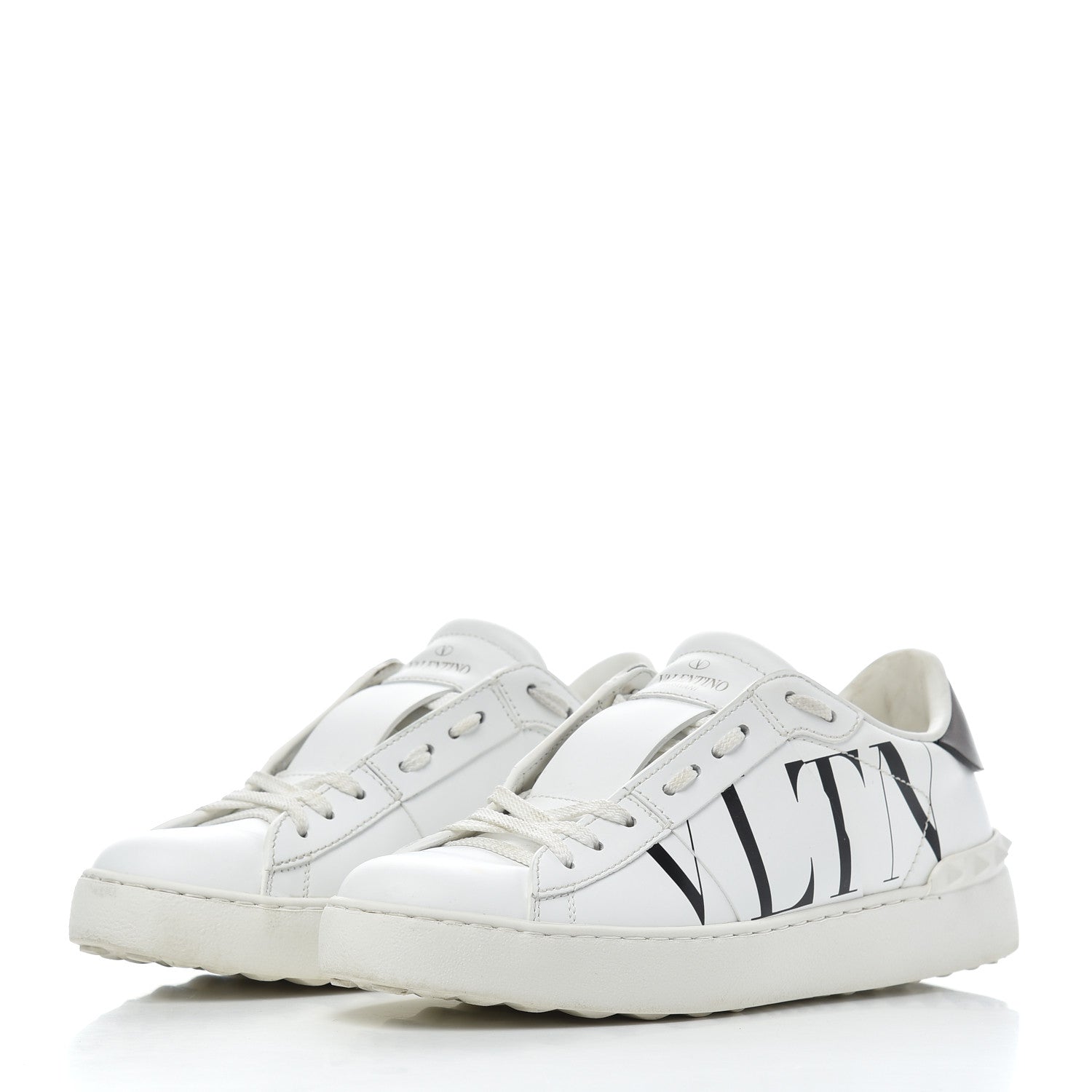 Valentino Garavani Calfskin VLTN Rockstud Open Sneakers 36 White 3 of 26