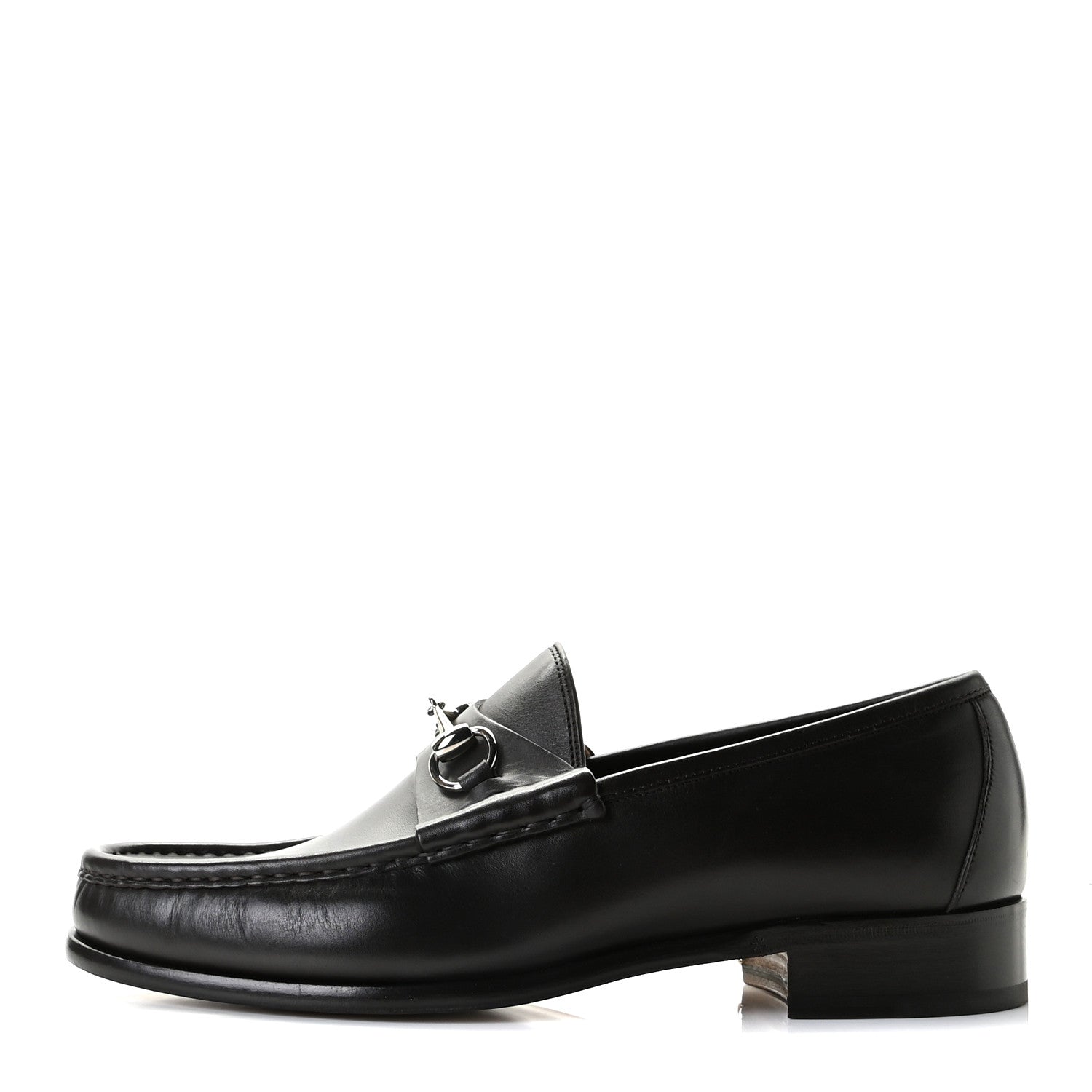 Gucci Laredo Calfskin Mens Horsebit Loafers 10.5 Dark Brown 1 of 14