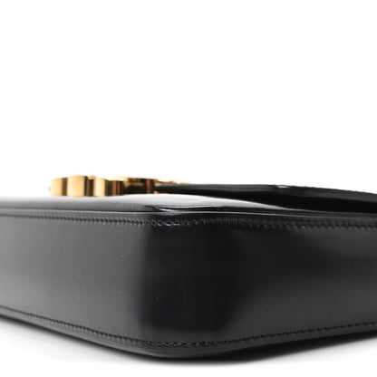 Celine Shiny Calfskin Triomphe Shoulder Bag Black 10 of 10
