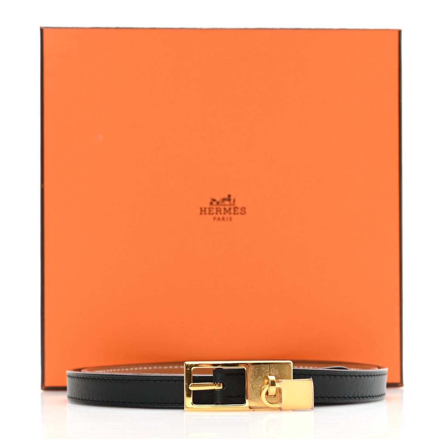 Swift Epsom 13mm Lucky 85 34 15 Belt  Black Gold