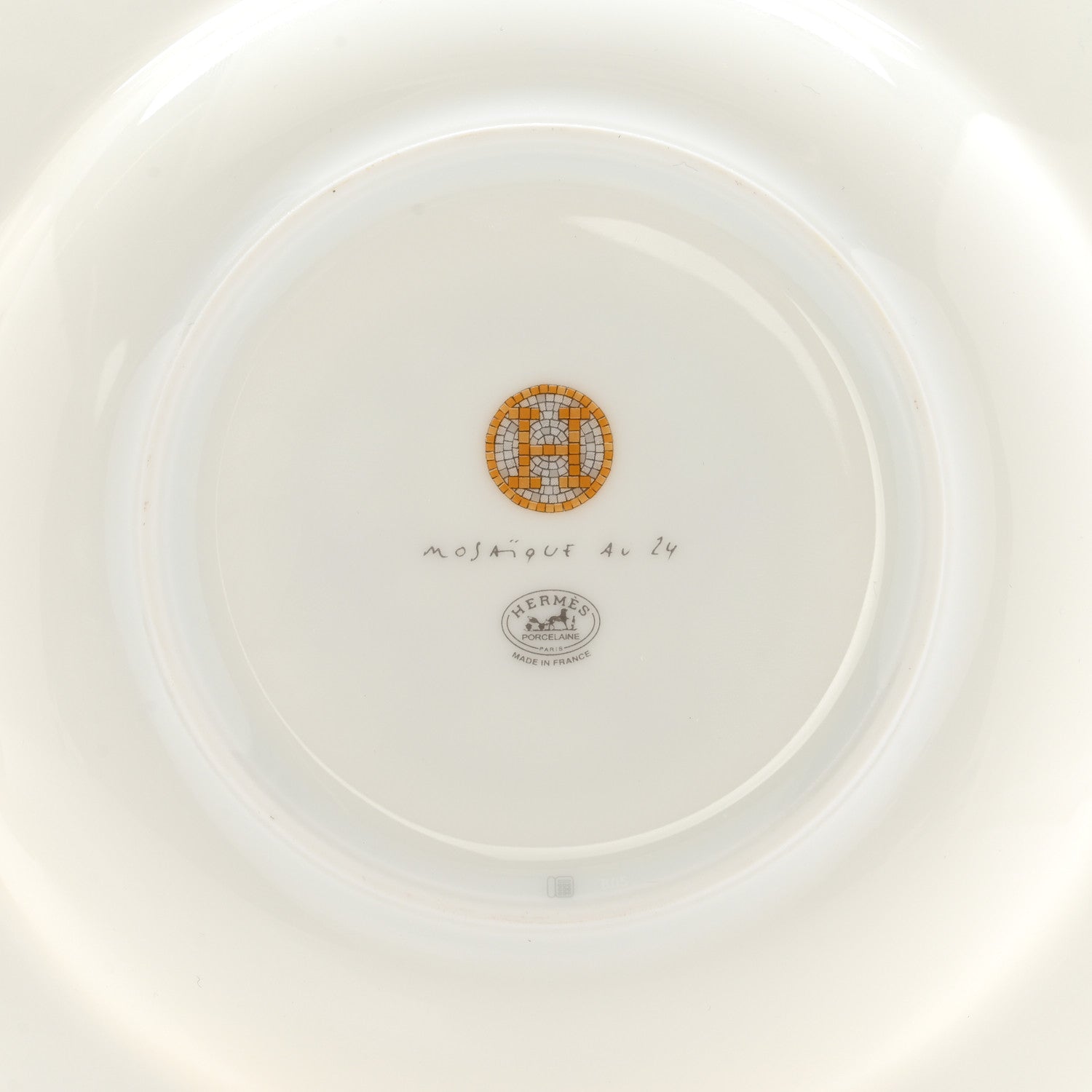 Hermes Porcelain Mosaique Au 24 Platine Soup Plate Set of 2 6 of 8