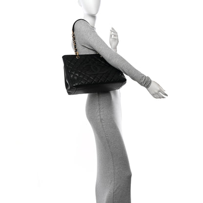 Chanel Caviar Quilted Grand Shopping Tote GST Black 2 of 10