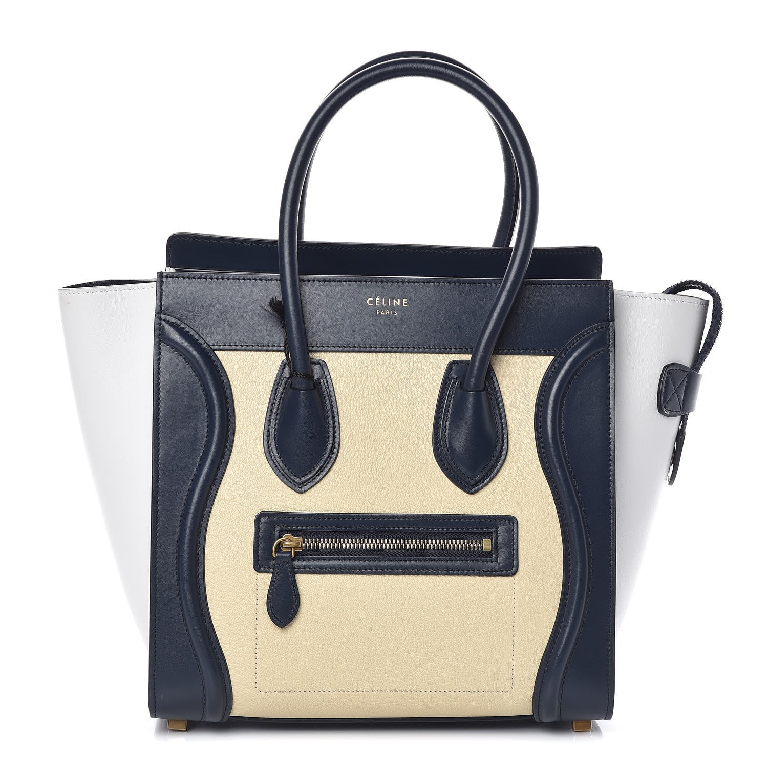 Celine Goatskin Smooth Calfskin Micro Tri-Color Luggage Firefly 1 of 8