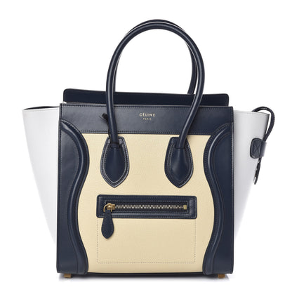 Celine Goatskin Smooth Calfskin Micro Tri-Color Luggage Firefly 1 of 8