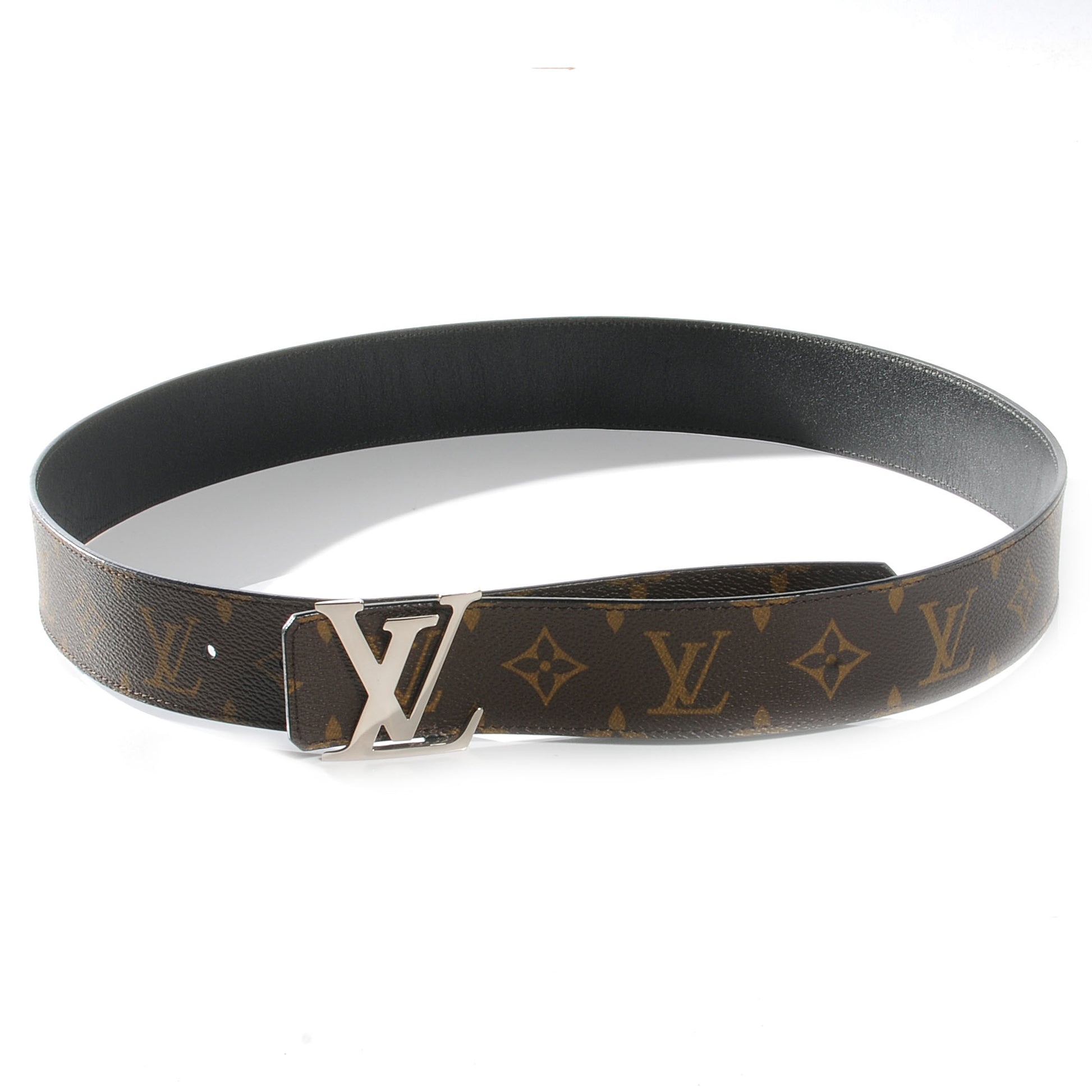 Louis Vuitton Macassar Monogram LV Initiales Reversible Belt95 38 5 of 6