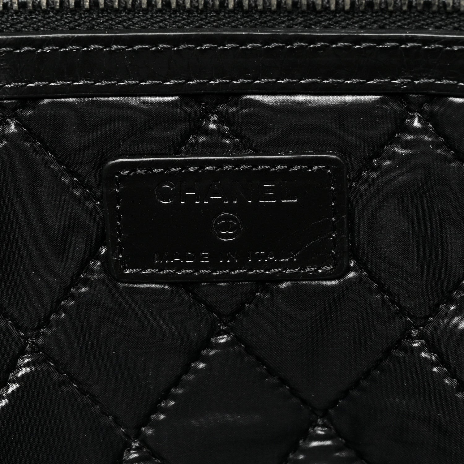 Chanel Calfskin Large Feministe Maize Feminine Pouch Clutch Black 6 of 7
