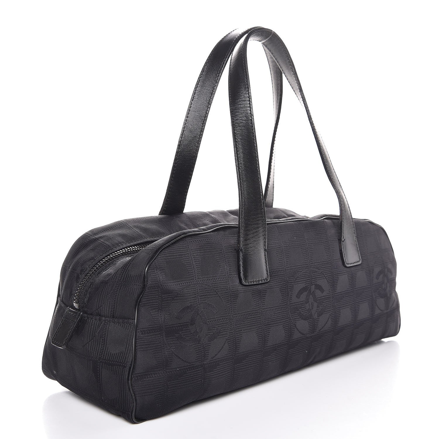 Chanel Nylon Travel Bowler Black 3 of 7